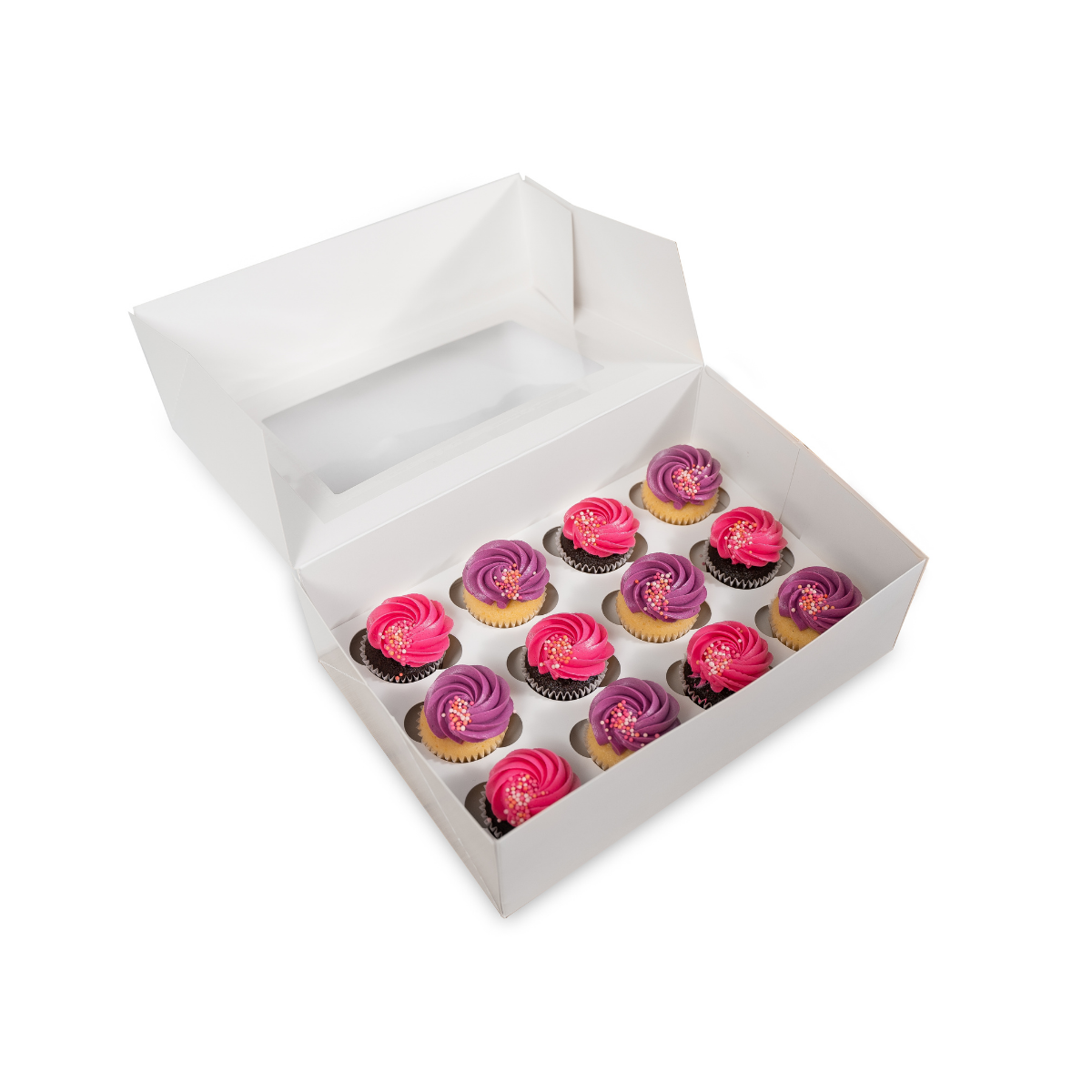 12 CAVITY MINI CUPCAKE BOX + INSERT NIS Packaging & Party Supply