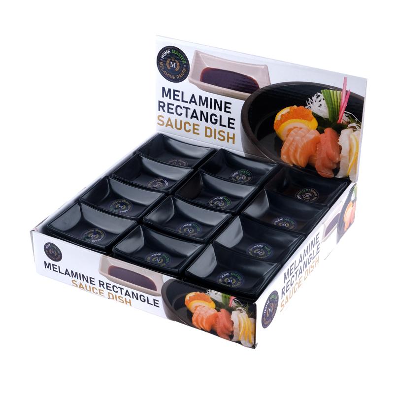 Melamine Sauce Dish Rectangular 8.5cm x 6cm x 2.5cm - Black