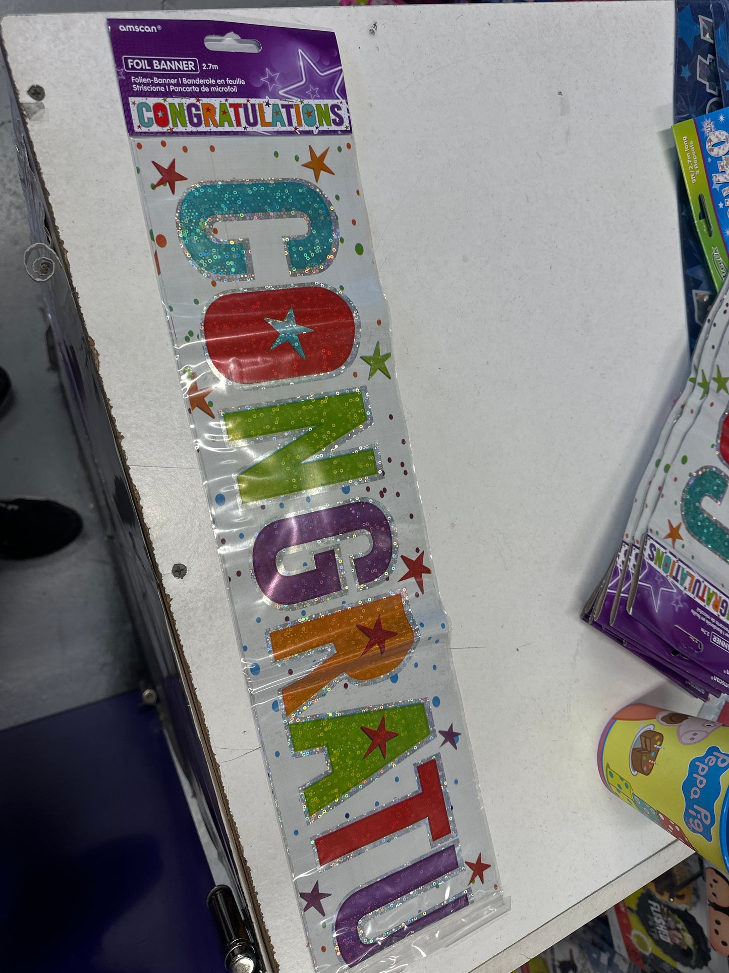 Foil Banner Congratulations 2.7 m