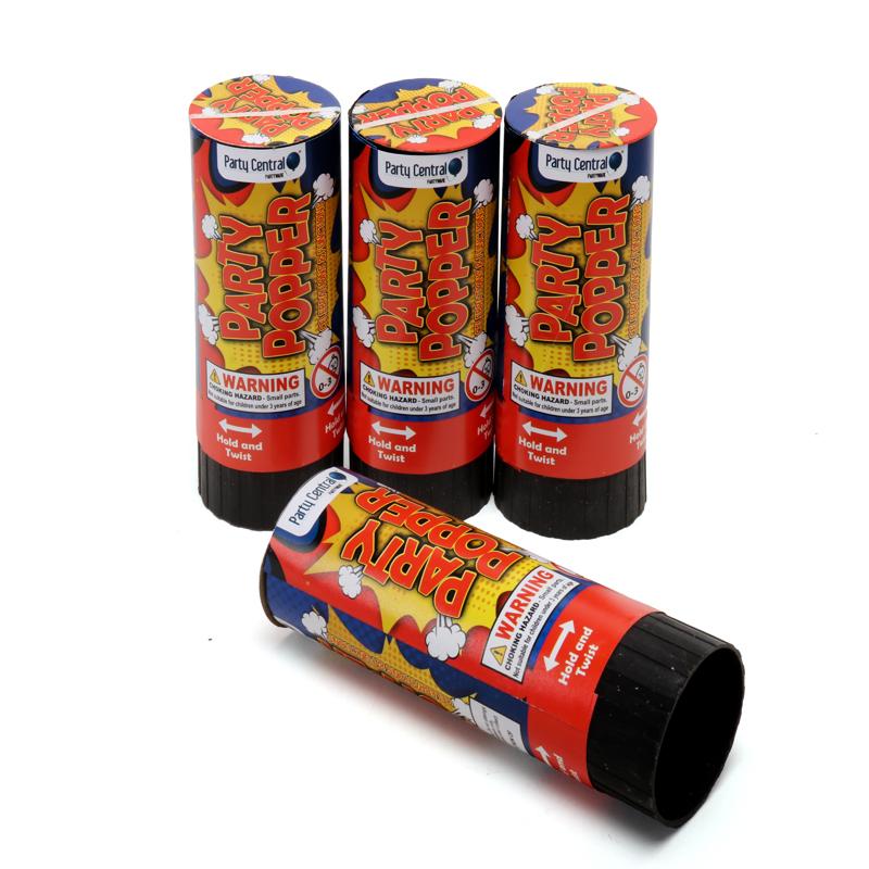 Party Popper 11cm 4pk