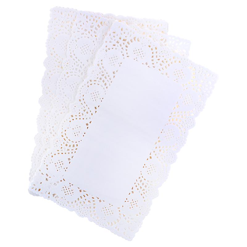 Doilies Lace Mat Assorted Shapes - Oval (27cm x 19cm) & Rectangle (30cm x 19cm) 36pk