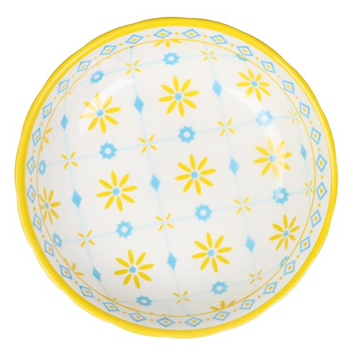 MOROCCAN DECO CERAMIC PINCH BOWL 10X2.5CM 12 ASSTD 1pc