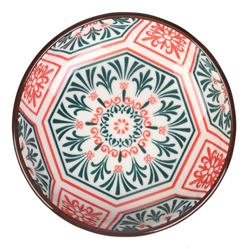MOROCCAN DECO CERAMIC PINCH BOWL 10X2.5CM 12 ASSTD 1pc