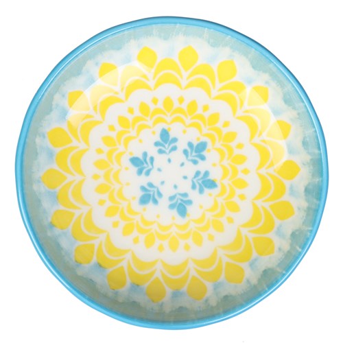 MOROCCAN DECO CERAMIC PINCH BOWL 10X2.5CM 12 ASSTD 1pc