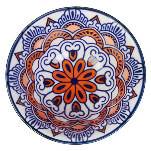MOROCCAN DECO CERAMIC SERVING BOWL 8.5CM 12 ASSTD 1pc