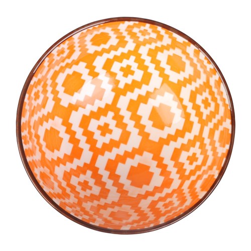 MOROCCAN DECO CERAMIC RICE BOWL 11.5X6CM 12 ASSTD 1pc