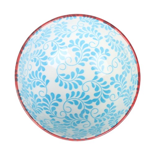 MOROCCAN DECO CERAMIC RICE BOWL 11.5X6CM 12 ASSTD 1pc