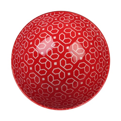 MOROCCAN DECO CERAMIC RICE BOWL 11.5X6CM 12 ASSTD 1pc