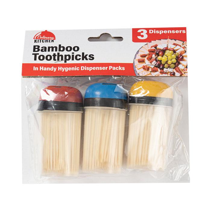 Toothpicks Set of 3 Dispensers