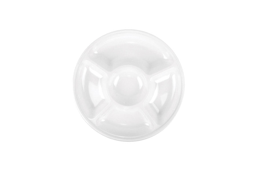 350mm White Round Divider Dish 2pk NIS Packaging & Party Supply