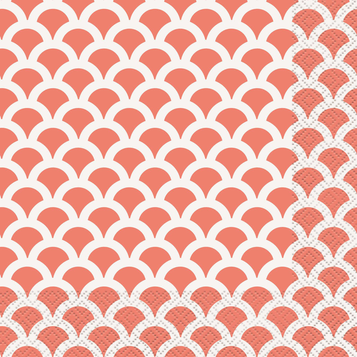 SCALLOP CORAL 16 LUNCHEON NAPKINS 2PLY 33CM X 33CM (13" X 13")