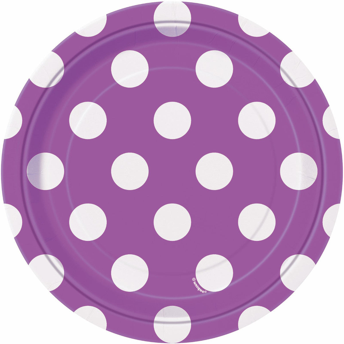 DOTS PRETTY PURPLE 18CM (7") PAPER PLATES 8pk