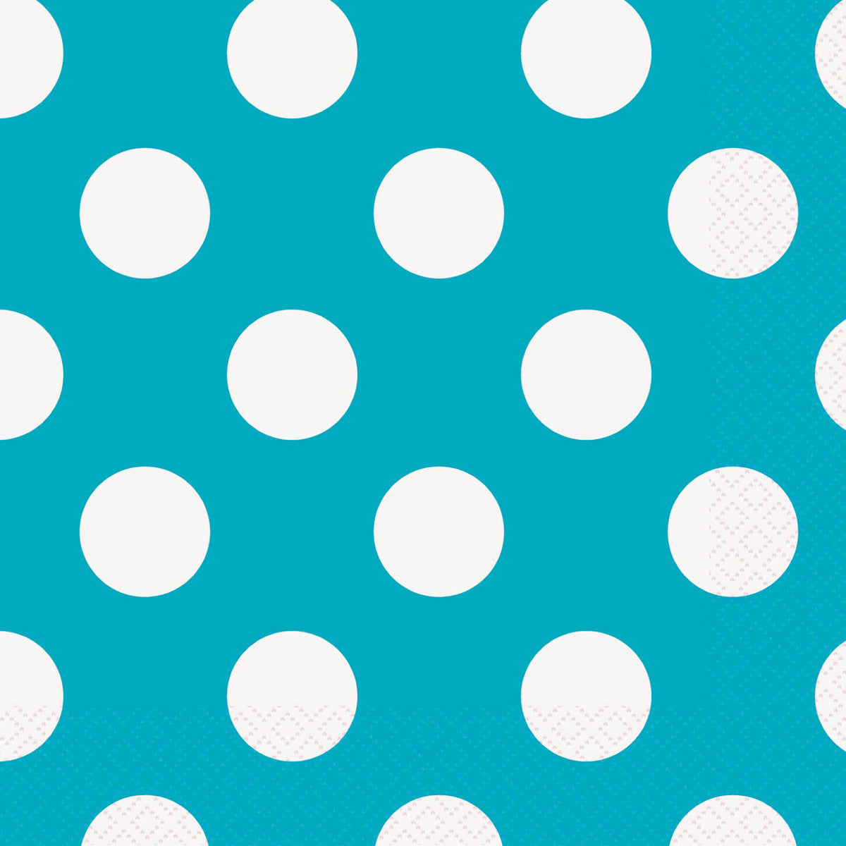 DOTS CARIBBEAN TEAL BEVERAGE NAPKINS 2PLY 25.4CM X 25.4CM (10" X 10") 16pk