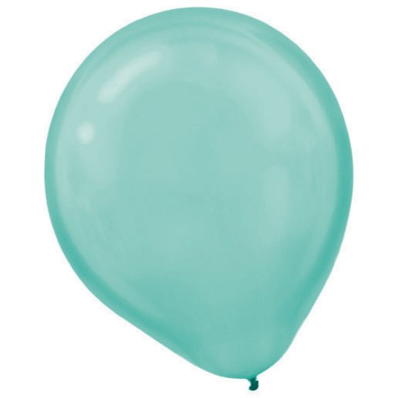 LATEX BALLOONS PEARL 30CM 15CT ROBIN'S-EGG BLUE
