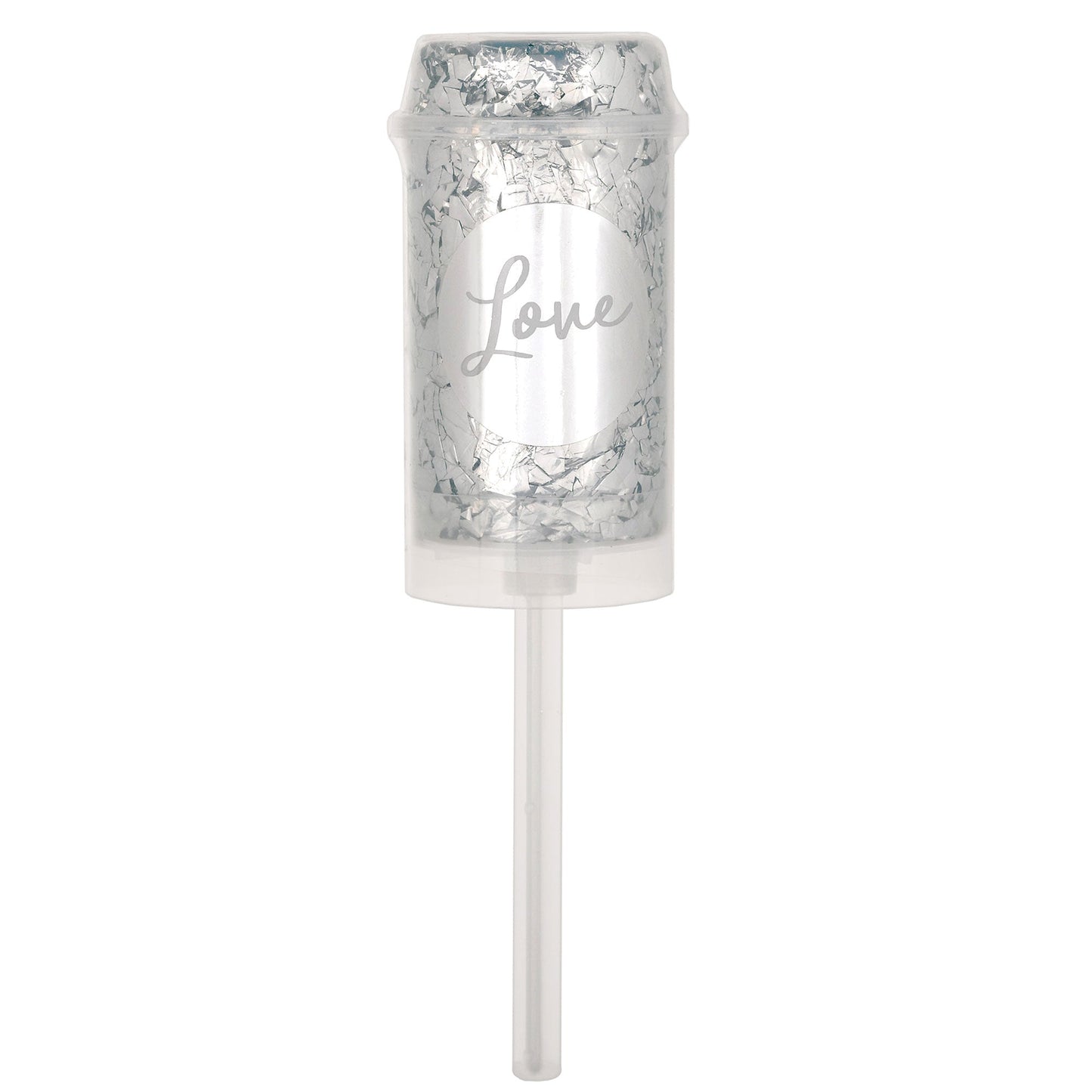 Wedding Push Up Confetti Poppers Silver