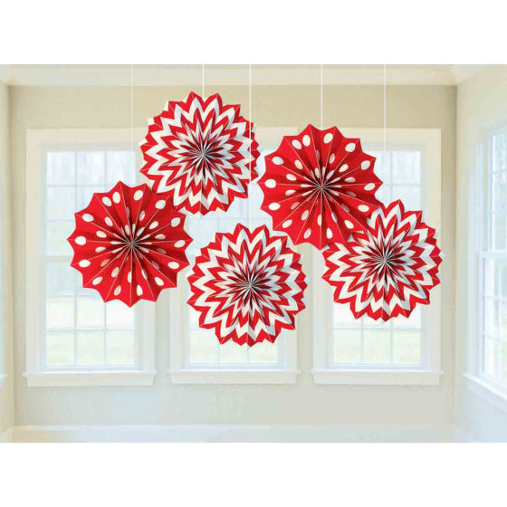 Swirl Decoration Printed Paper APPLE RED 5pcs 20cm