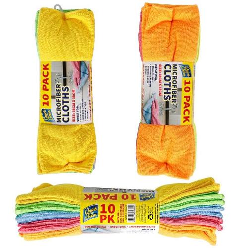 Wipes Microfibre 10PK 38x38cm