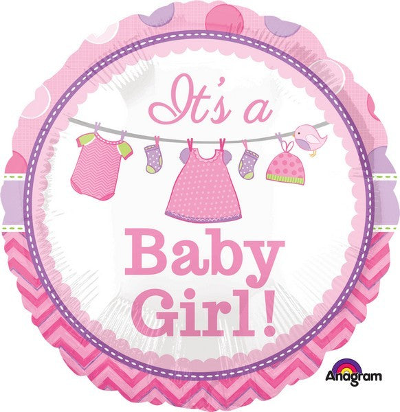 45cm Standard HX Baby Shower With Love It's a Baby Girl. NIS Packaging & Party Supply