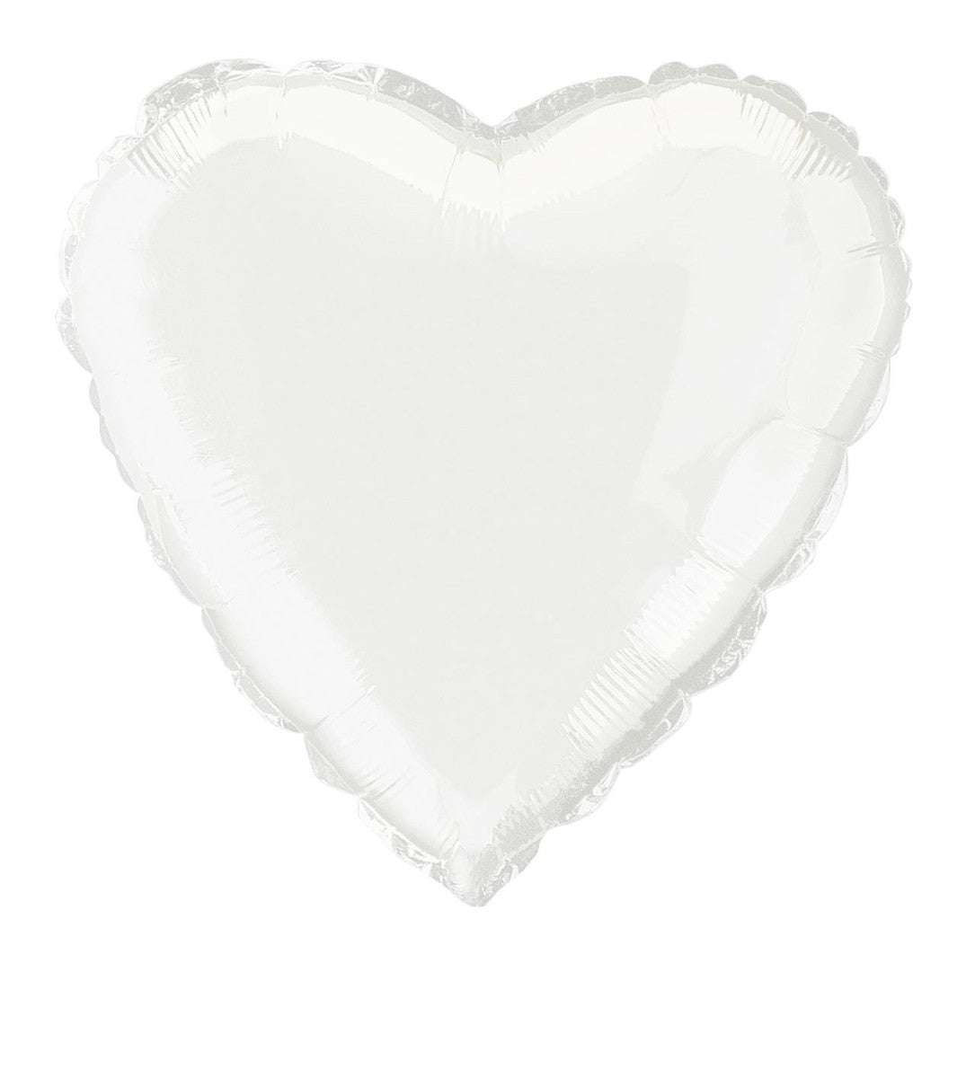 White Heart Shaped Foil Balloon (45cm)