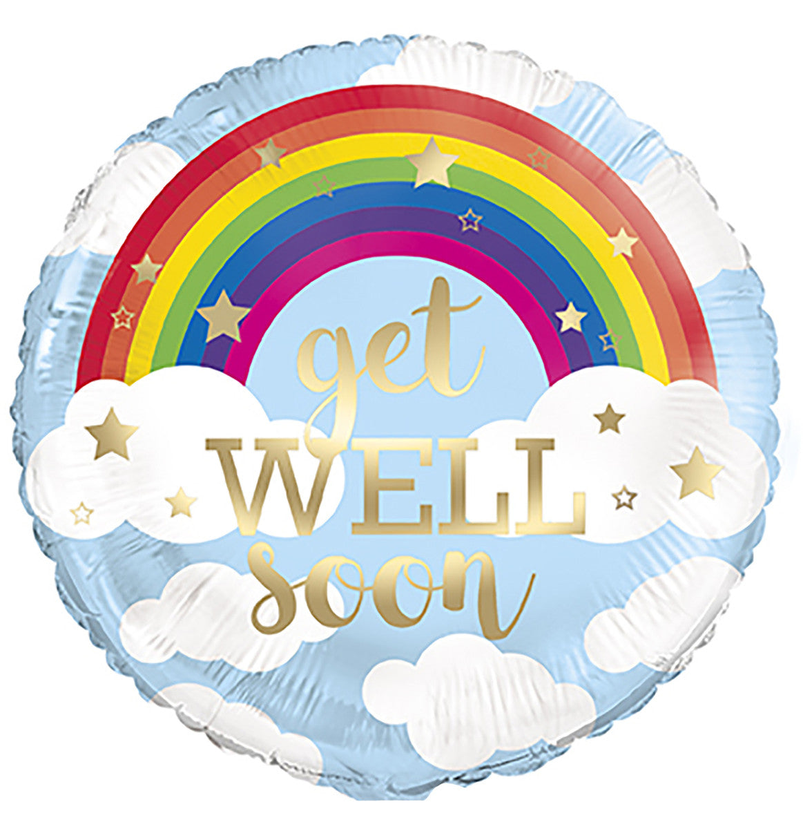 RAINBOW GET WELL SOON 45cm (18") Foil Balloon 1pc