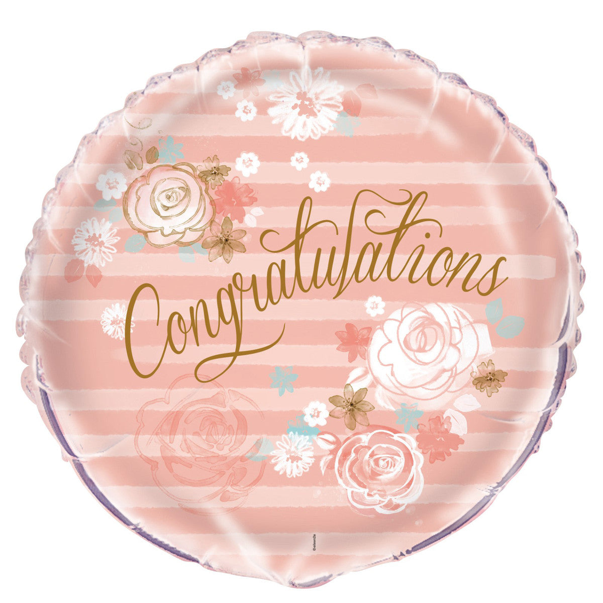 FLORAL CONGRATULATIONS 45CM (18") FOIL BALLOON