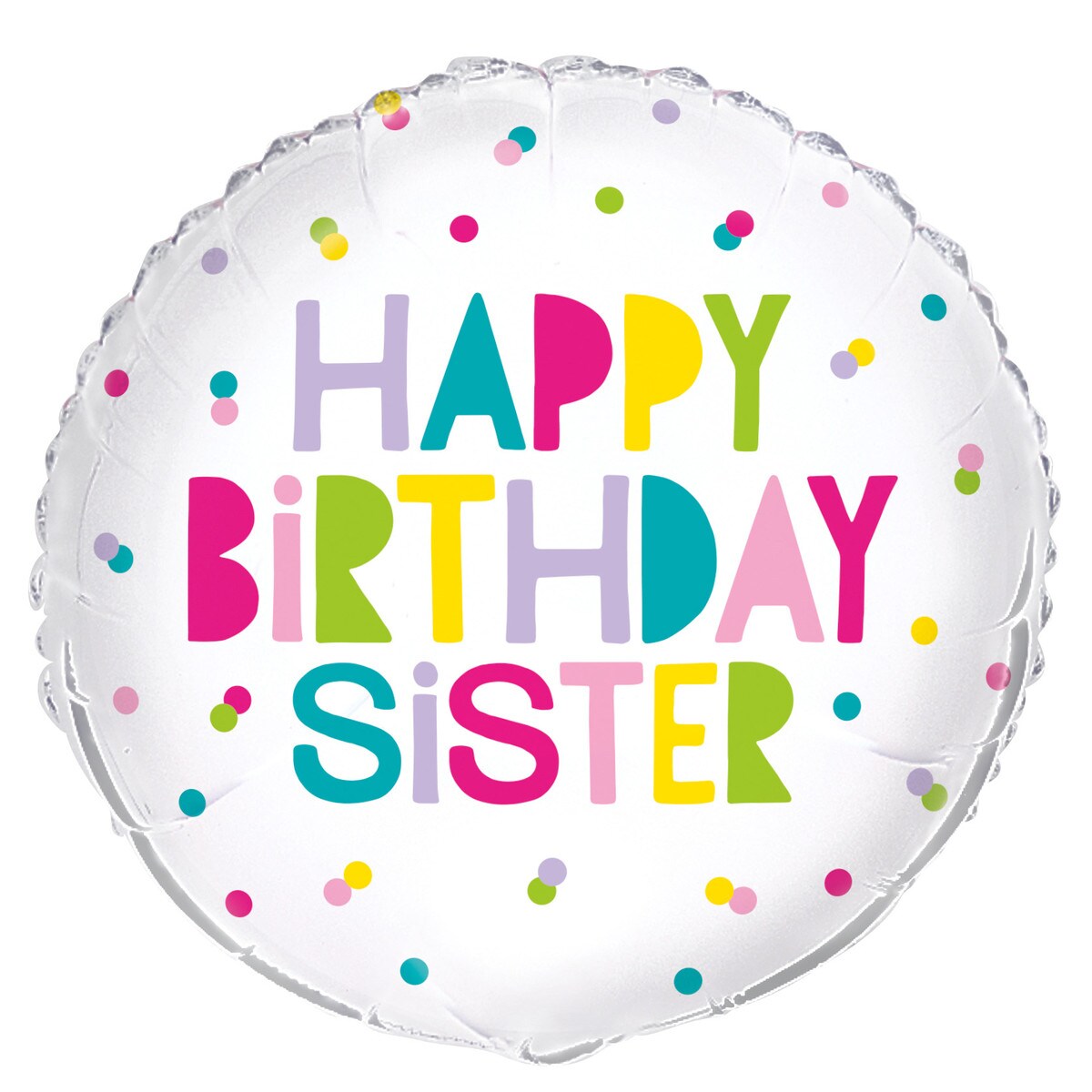 Happy Birthday Sister 45cm (18") Foil Balloon