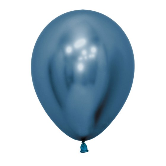 SEMPERTEX 12cm METALLIC REFLEX BLUE Latex Balloons, 50PK