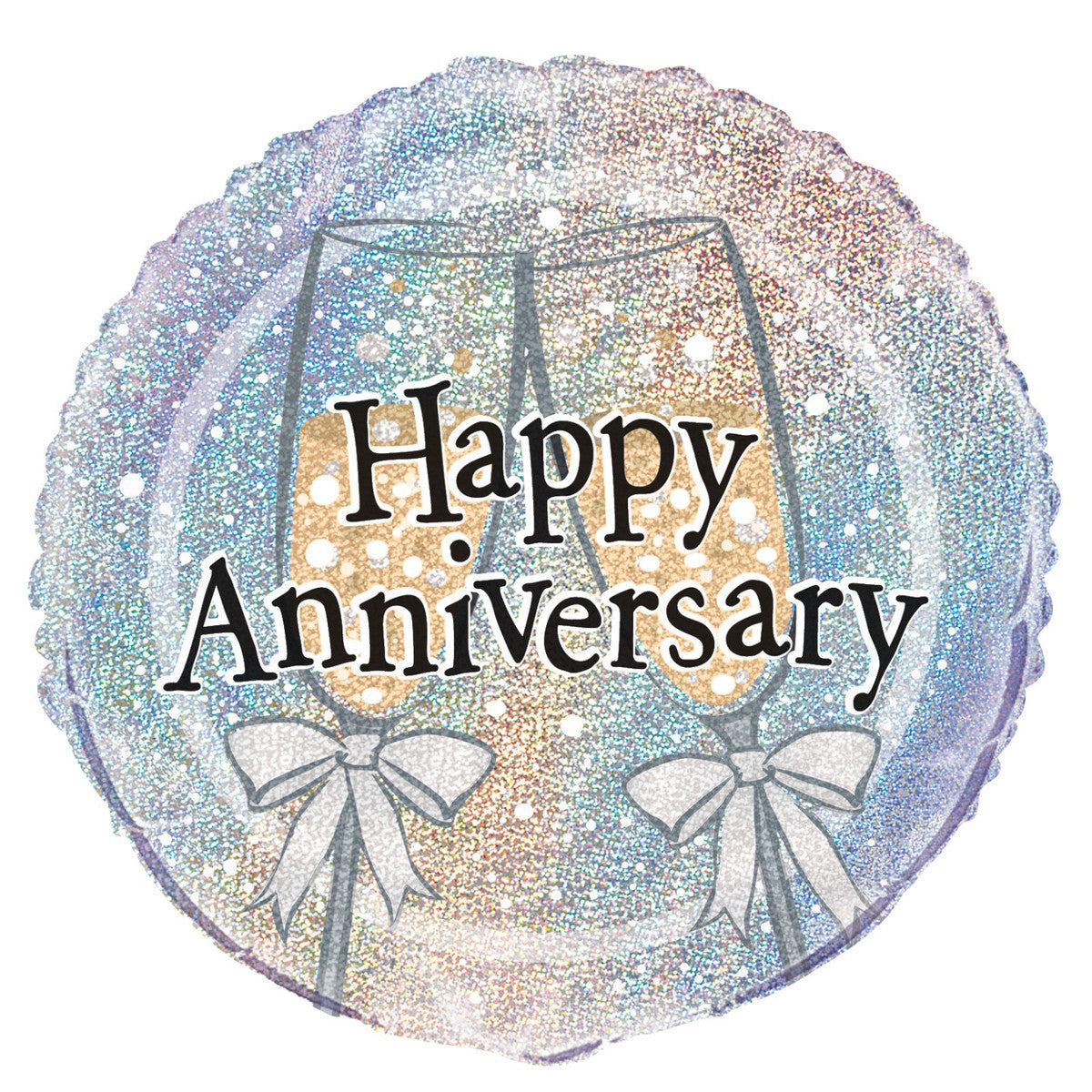 HAPPY ANNIVERSARY 45cm (18") Foil Prismatic Balloons
