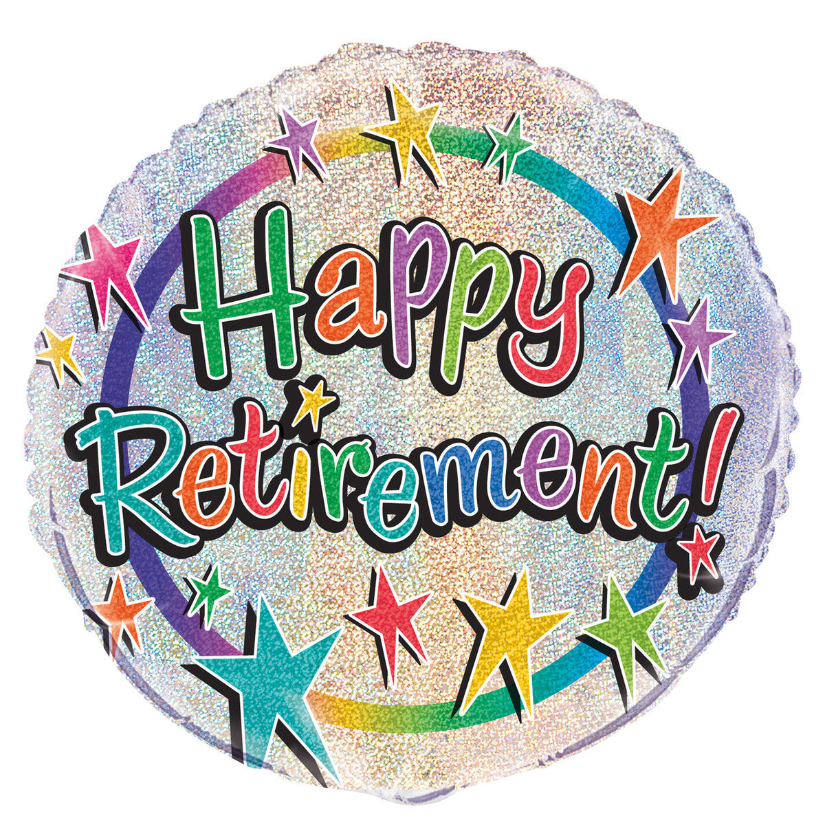 HAPPY RETIREMENT 45CM (18") Foil Prismatic Balloon 1pc