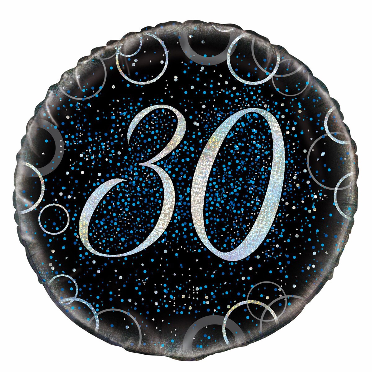 Glitz Blue "30" Birthday 45cm (18") Foil Balloon