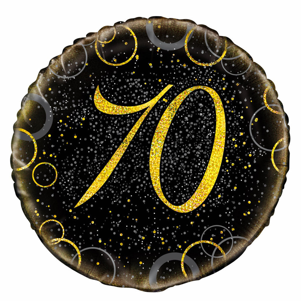 GLITZ GOLD "70" BIRTHDAY 45CM (18") FOIL BALLOON