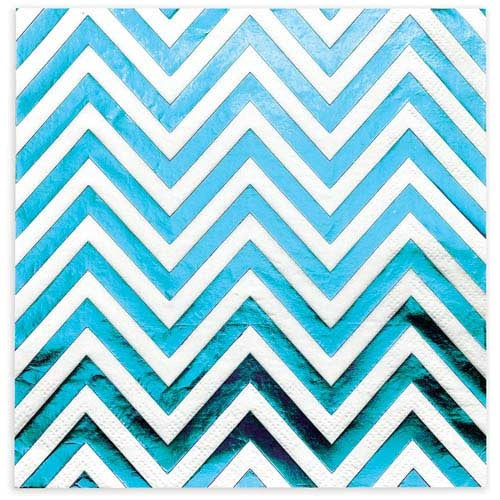 Teal Printed Paper napkins 10pk