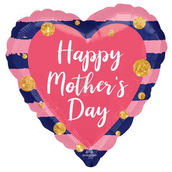 HX Happy Mother's Day Navy & Pink 45cm Standard