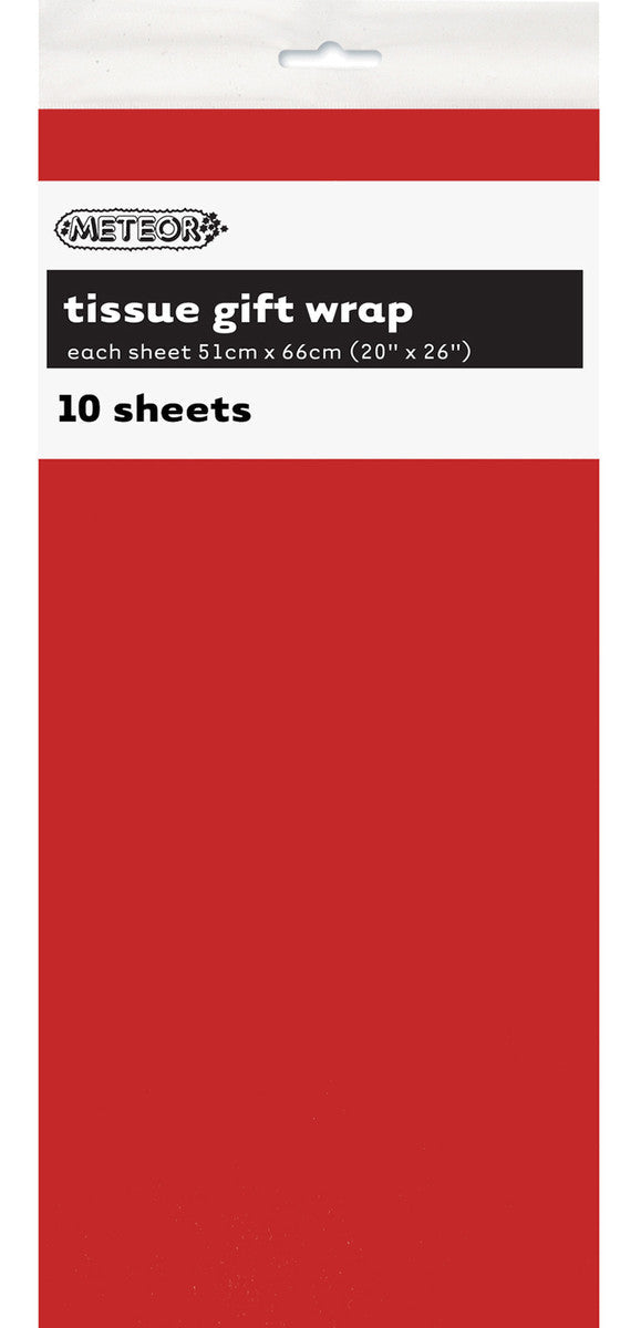 10 TISSUE SHEETS - RED