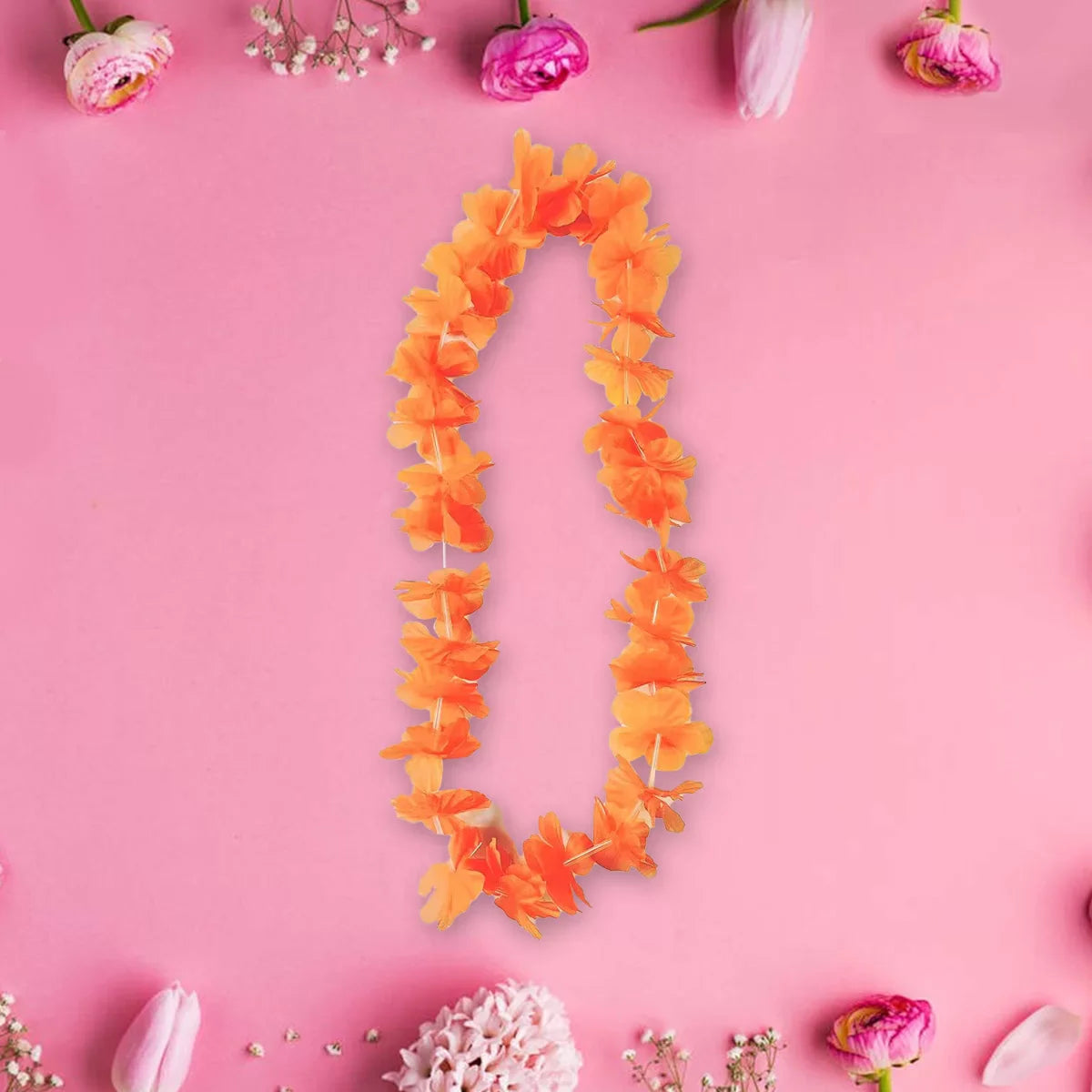 SMALL PETAL LEI ORANGE