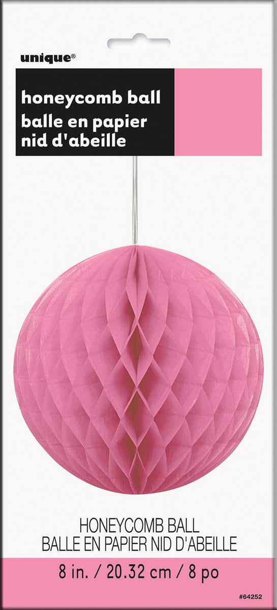 HONEYCOMB BALL HOT PINK 20CM (8")