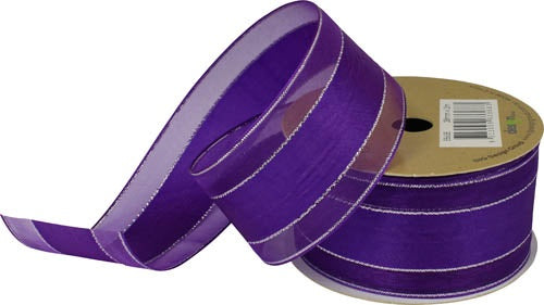 Ribbon Roll Organza 38MMX2M PURPLE 1pc