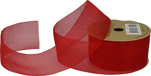 Ribbon Roll Organza 38MMX4M RED 1pc