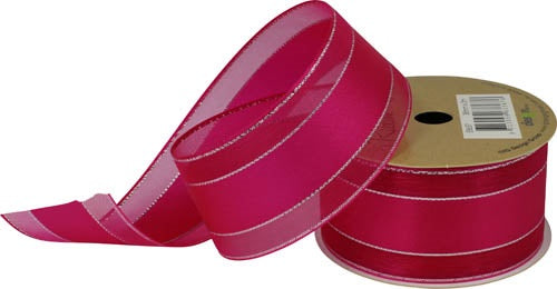 Ribbon Roll Organza 38MMX2M Hot PINK 1pc