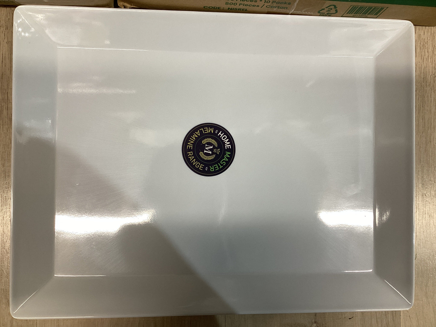 Melamine Platter Tray Rectangular 40cm x 30cm x 2.5cm - White