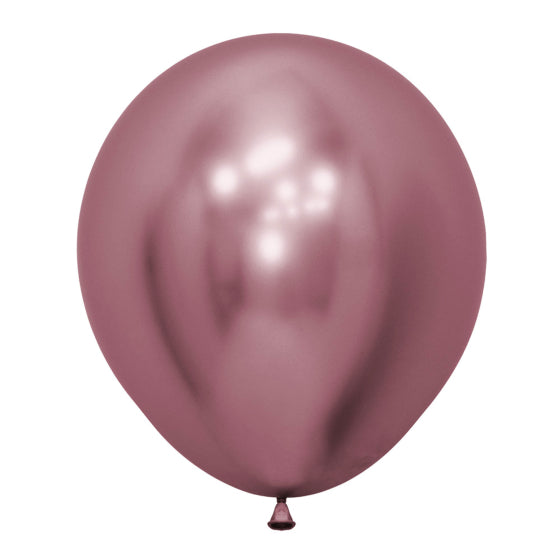 Metallic Reflex Pink Latex Balloons 18"/45cm, 6PK