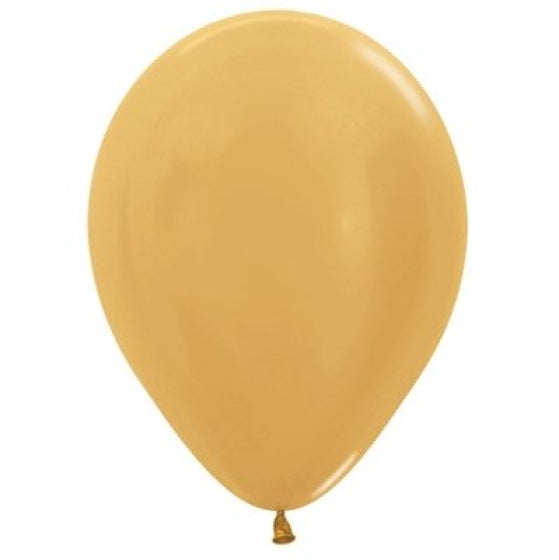 SEMPERTEX 30CM METALLIC GOLD LATEX Balloons, 50PK