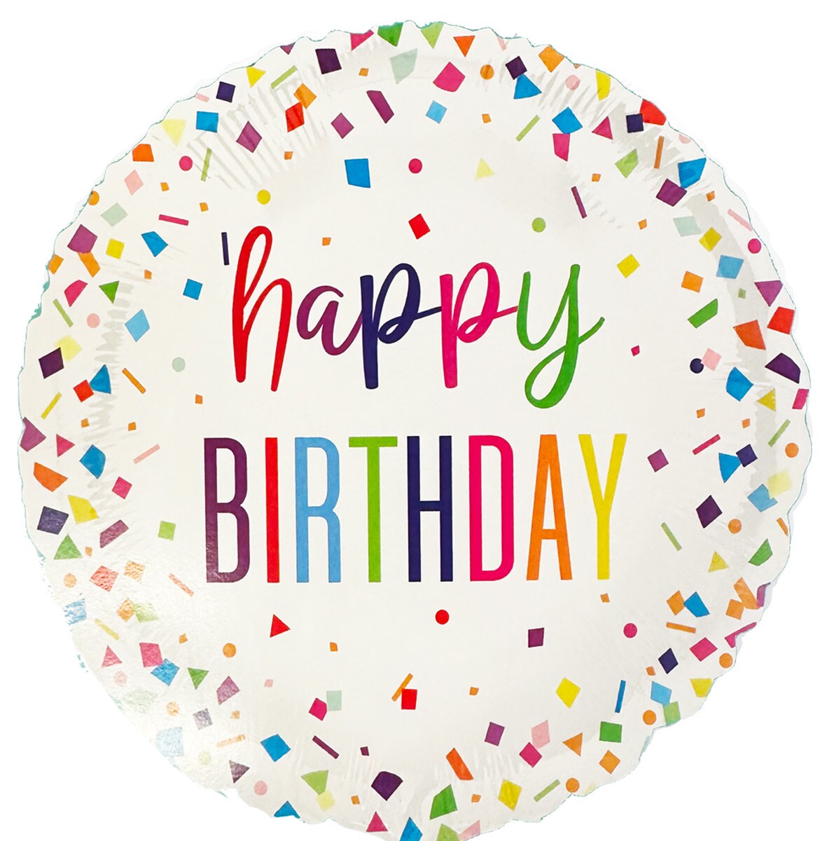 Bright Confetti "Happy Birthday" 45cm (18") Foil Balloon 1pc