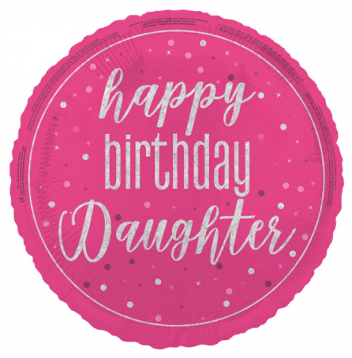 Pink "Happy Birthday Daughter" 45cm (18") Foil Balloon