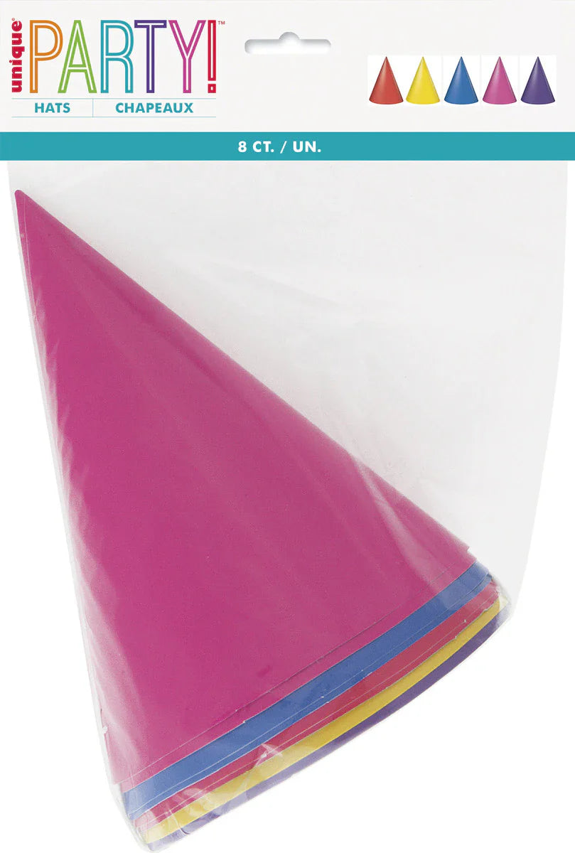 8 Party Hats - Multi