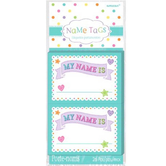 BABY SHOWER NAME TAGS MY NAME IS (26 PCS) NIS Packaging & Party Supply