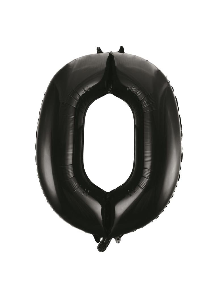 Buy Black Splash Foil Balloon Number # 0 (34inch) at NIS Packaging & Party Supply Brisbane, Logan, Gold Coast, Sydney, Melbourne, Australia