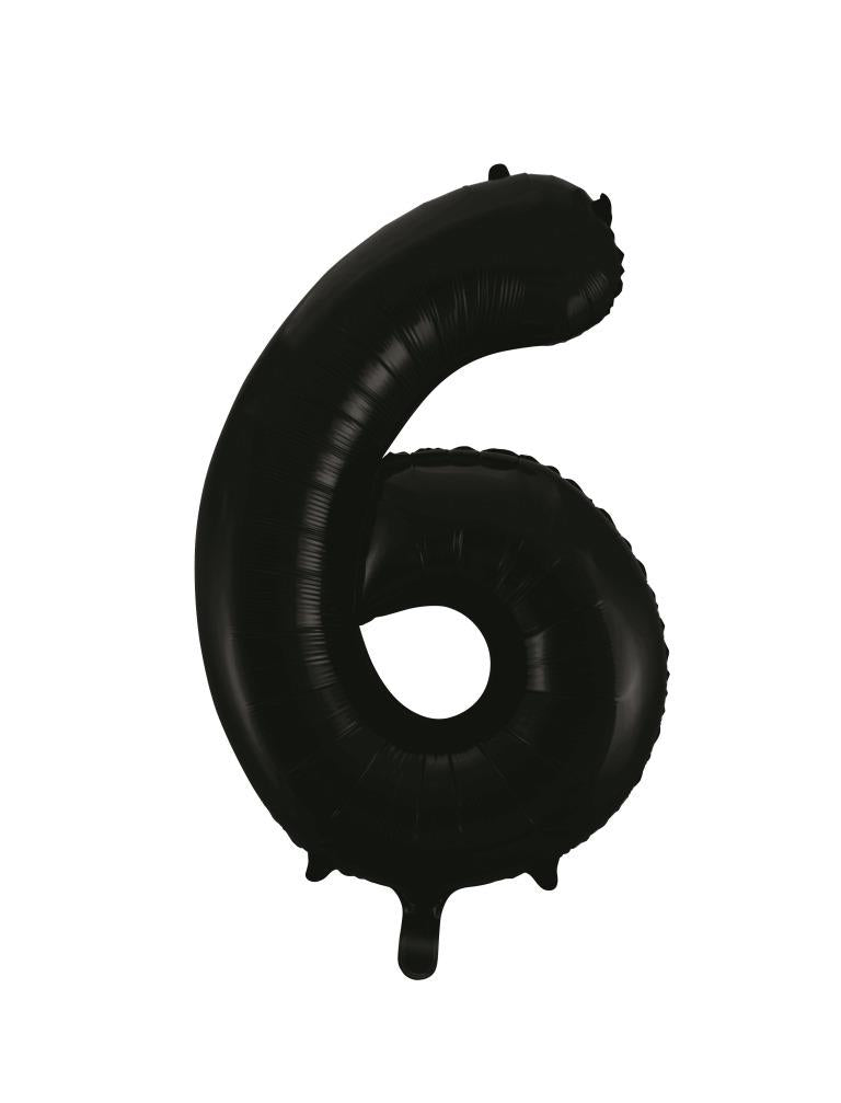 Buy Black Splash Foil Balloon Number # 6 (34inch) at NIS Packaging & Party Supply Brisbane, Logan, Gold Coast, Sydney, Melbourne, Australia