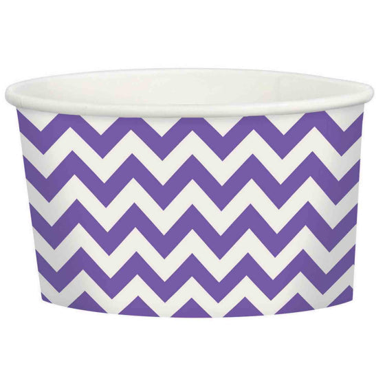 CHEVRON 280ML TREAT CUPS NEW PURPLE NIS Packaging & Party Supply