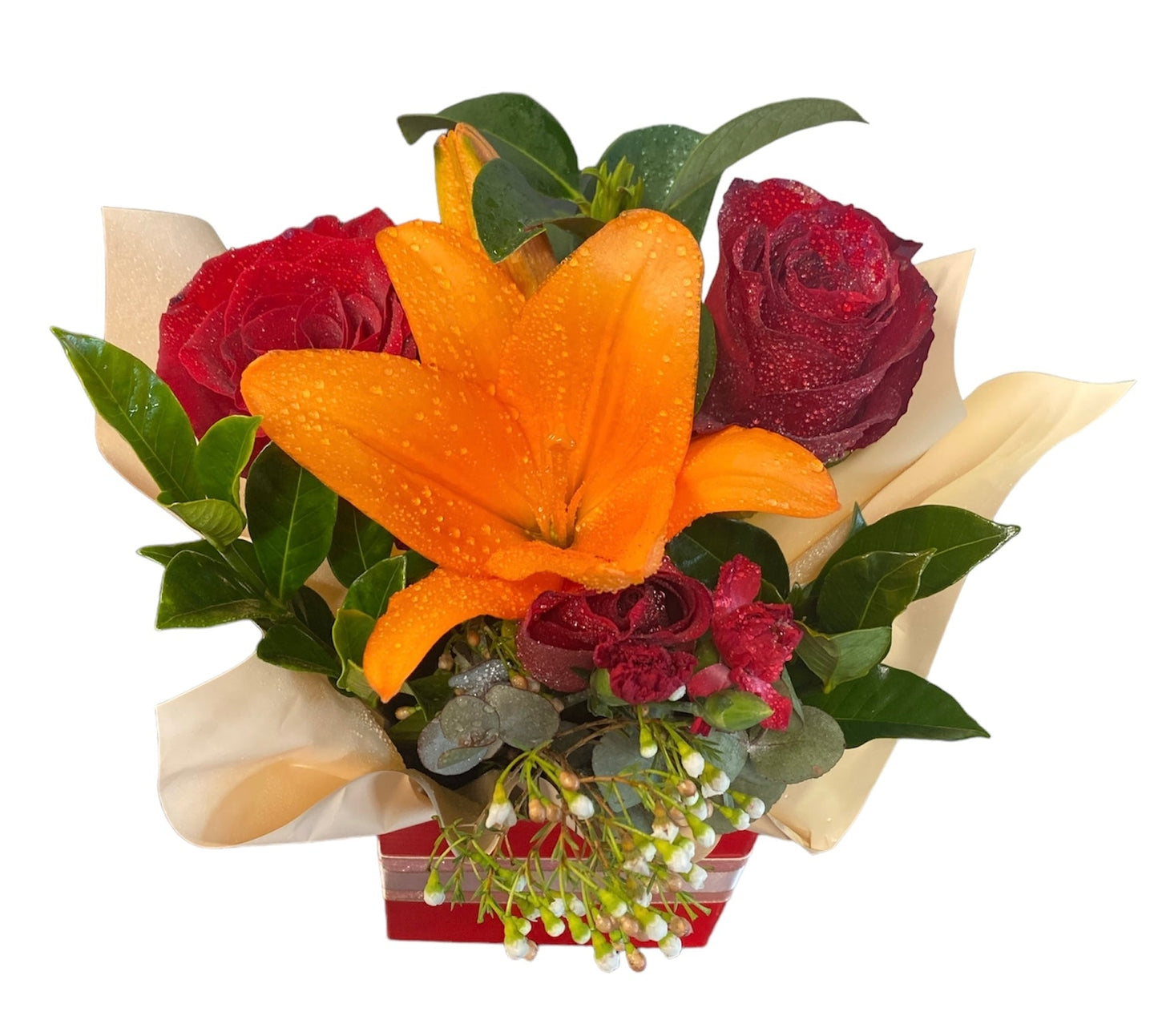 Red Roses and Lillies